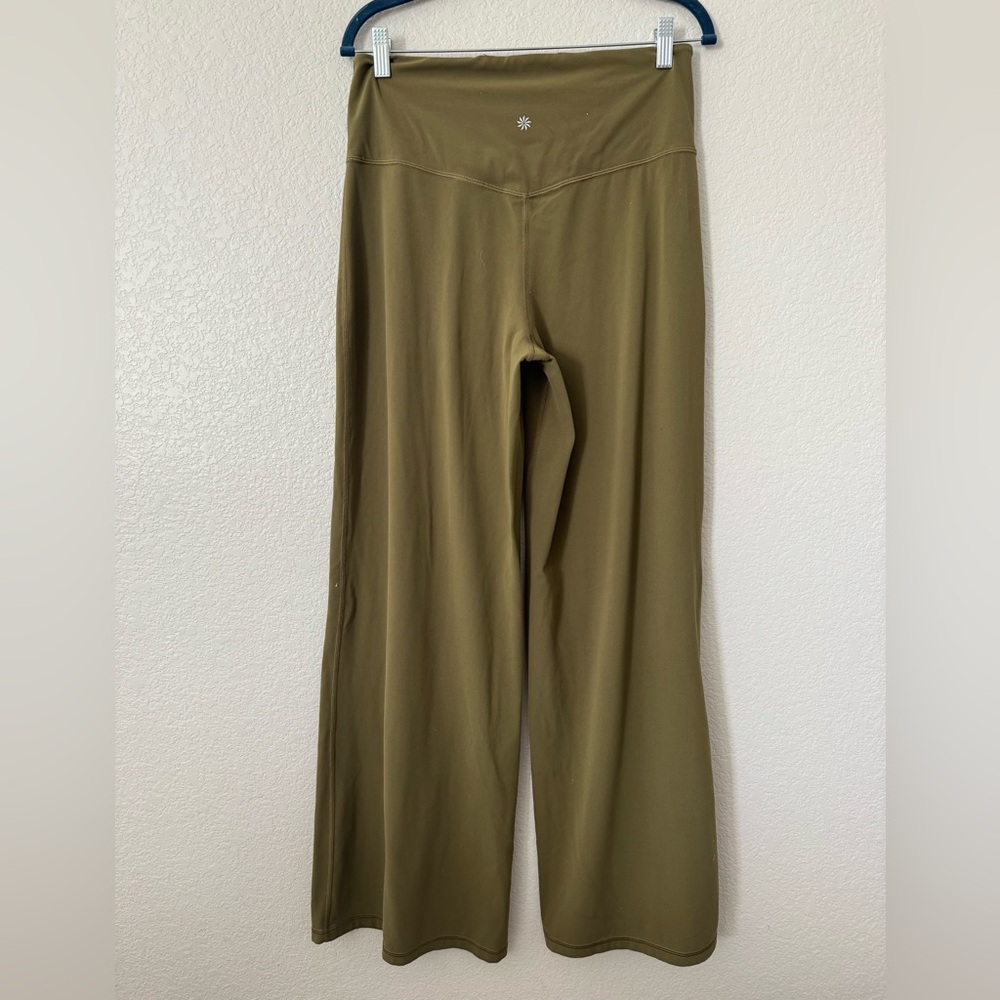 Athleta Elation Wide Leg Pants - Olive Green